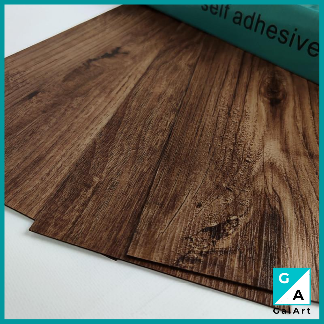 

Самоклеящийся гибкий виниловый ламинат ПВХ на стену и пол каштан, цена за 1 шт. СВП-002