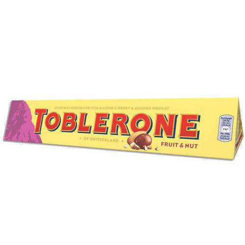 

Шоколад Toblerone Fruit and Nut Тоблерон с изюмом и орехом 100 г