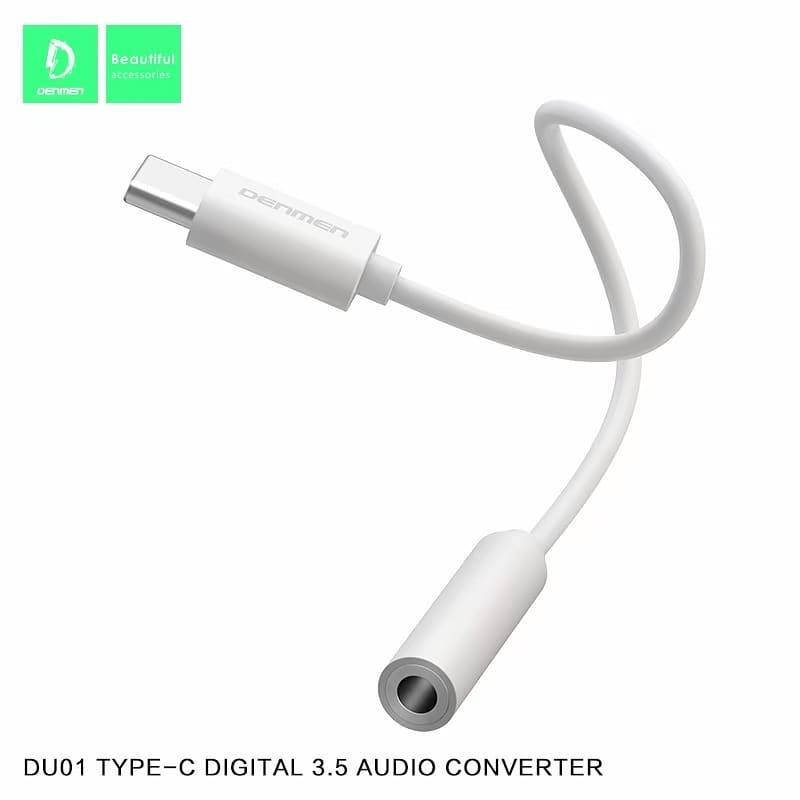 

Переходник / Адаптер наушников DENMEN DU01 Type C to 3.5mm White, Белый