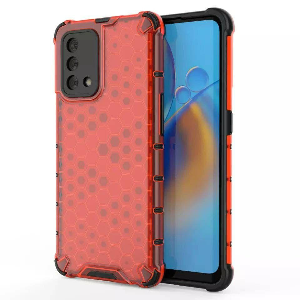 

Противоударный чехол Honeycomb на Oppo A74 цвет Красный
