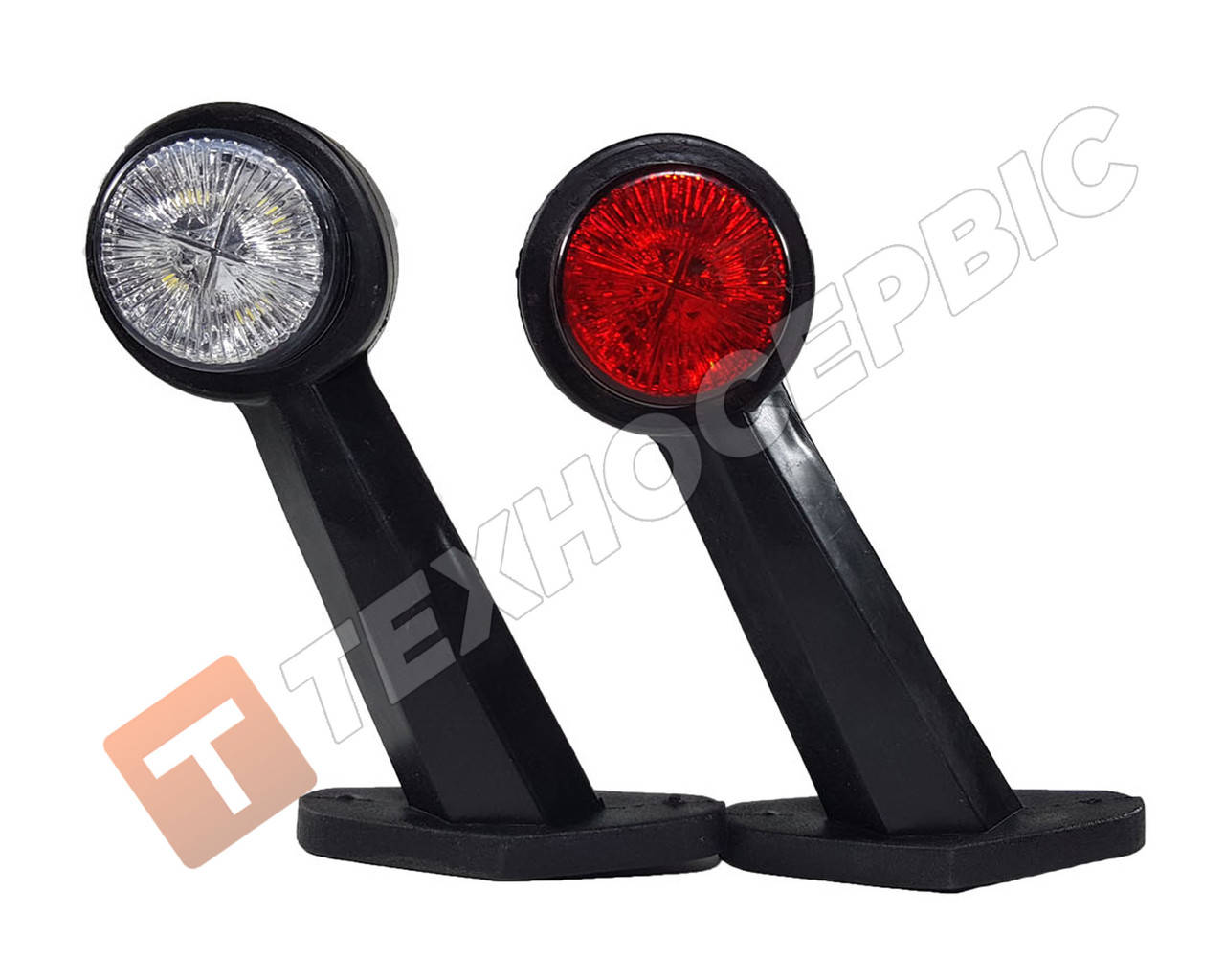 

Фонарь габаритов заноса прицепа Рог двухцветный 8LED прямой 16 см (комплект 2шт) (пр-во EMIR Турция)