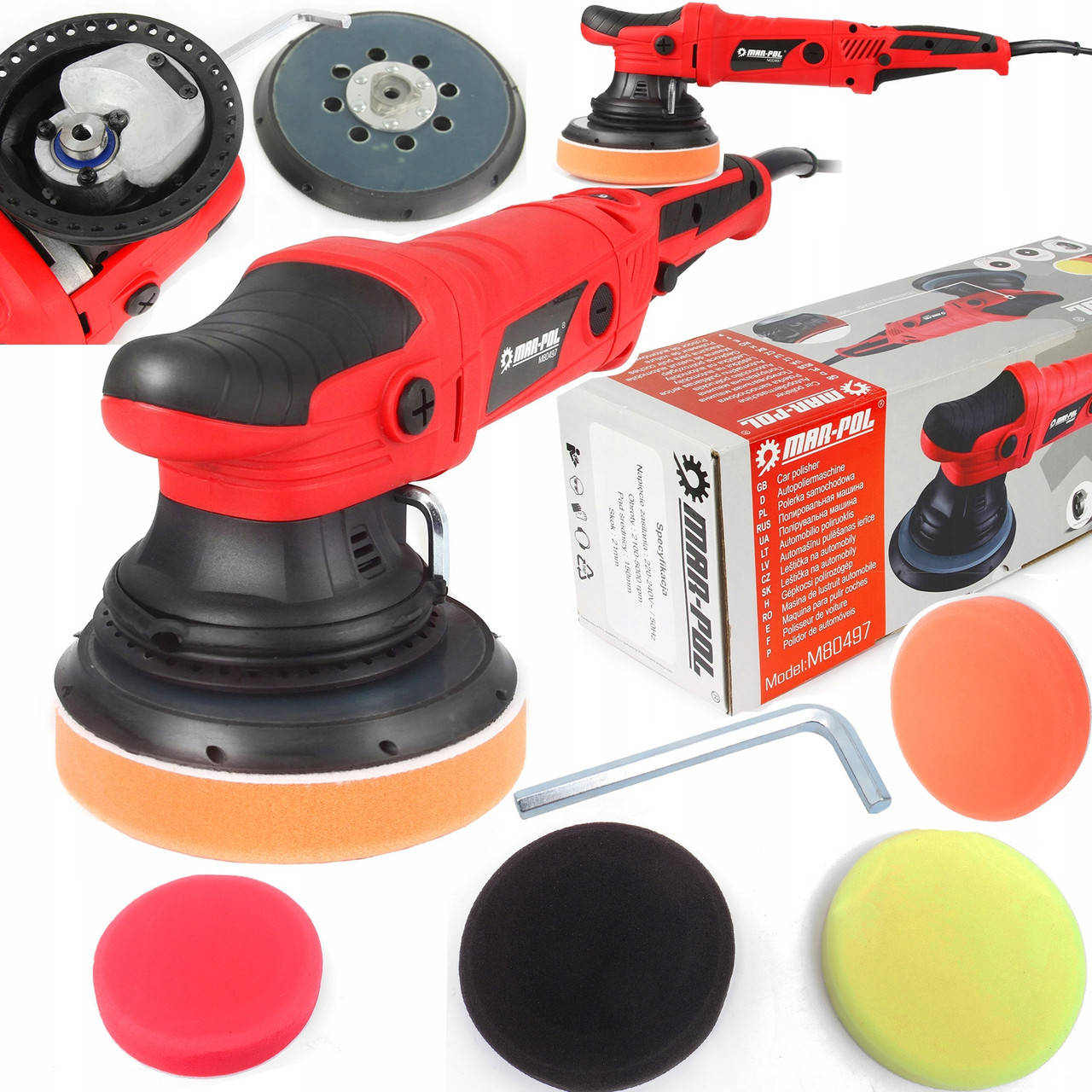 

Полірувальна машинка для авто MAR-POL M80497 2100-5000 OBR./MIN