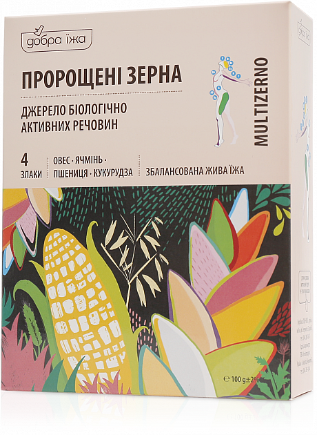 

Пророщенные зерна злаков в стиках, Добра їжа, 10 стиков по 10 г