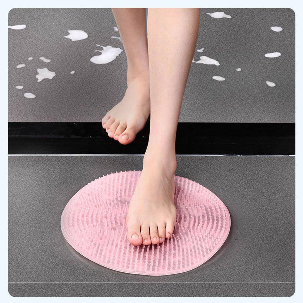

Круглый коврик для душа Massage foot rad. Массажный коврик для стоп. Нескользящий коврик для душа.Цвет розовый