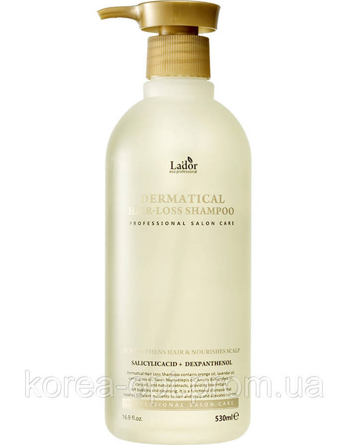 

Безсульфатный шампунь против выпадения волос Lador Dermatical Hair Loss Shampoo 530 мл