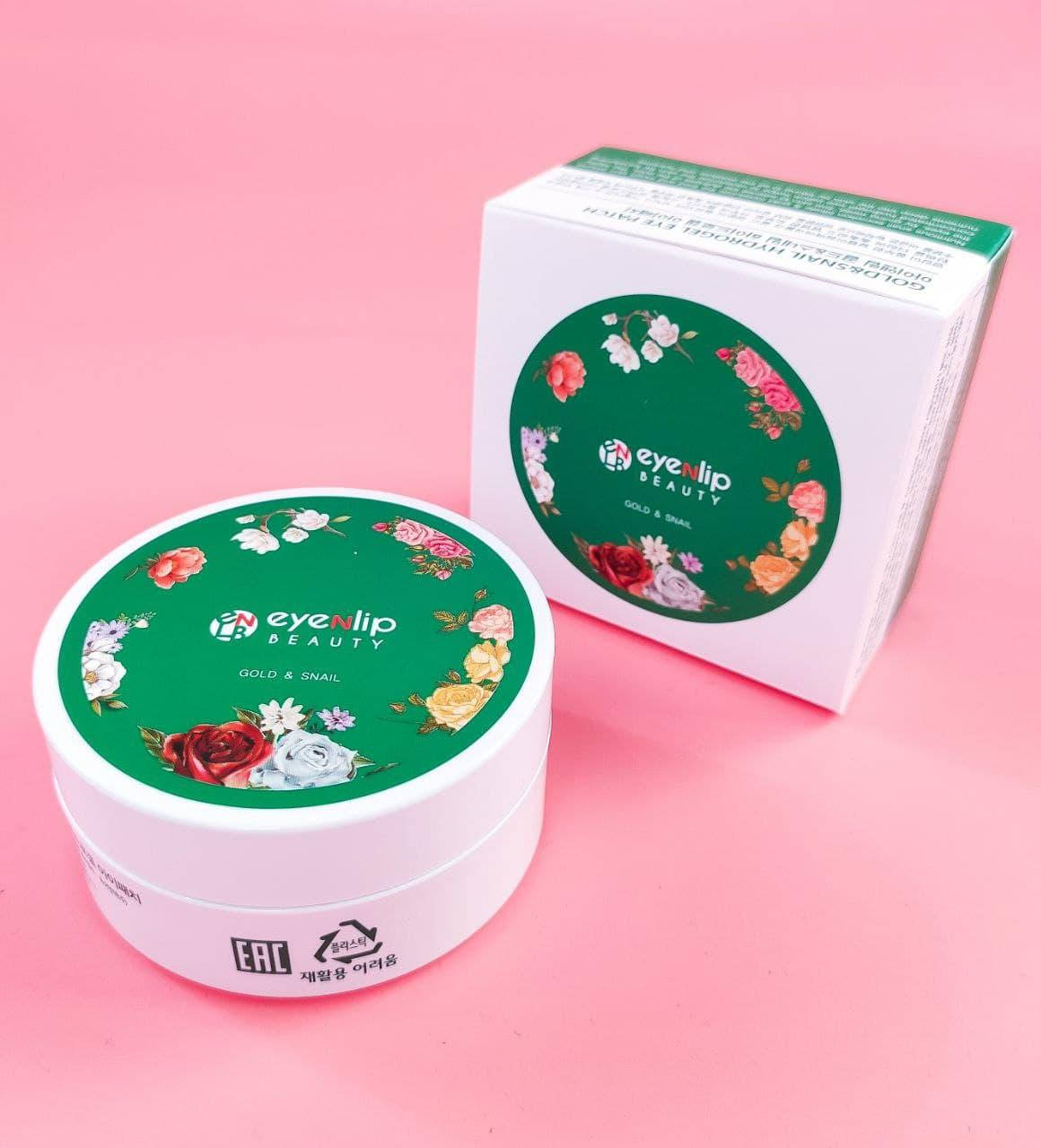 

Гидрогелевый патчи с золотом и улиточным муцином Eyenlip Gold Snail Hydrogel Eye Patch 60ea in1
