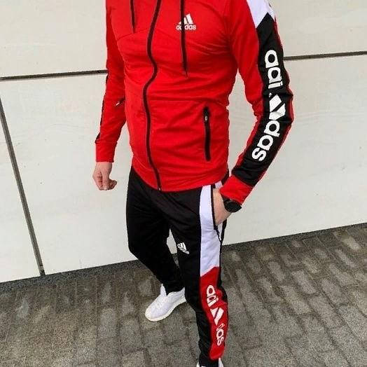 

Мужской спортивный костюм Adidas. Олимпийка и штаны, Красный