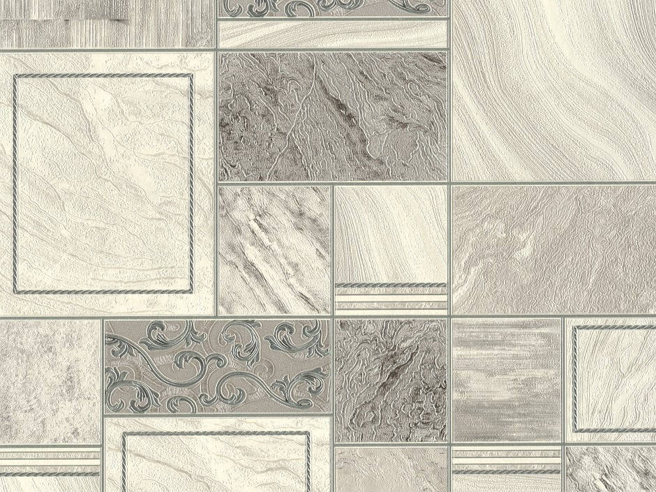 

Обои виниловые супермойка "Тахо" для кухни, ванной, прихожей, светло-серые 0,53*10м, Светло-серый