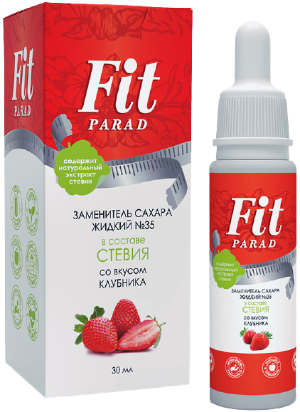 

Сахарозаменитель в жидкой форме ФитПарад №35 вкус ”Клубника” (30 мл)