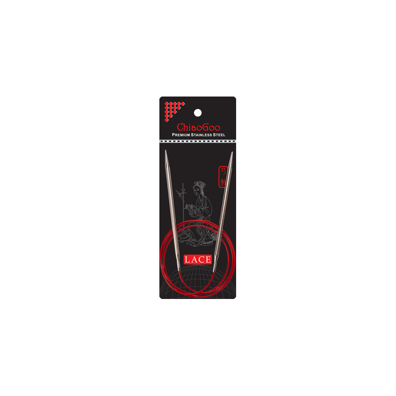 

Спиці кругові ChiaoGoo SS RED Lace 2мм (80 см), Красный