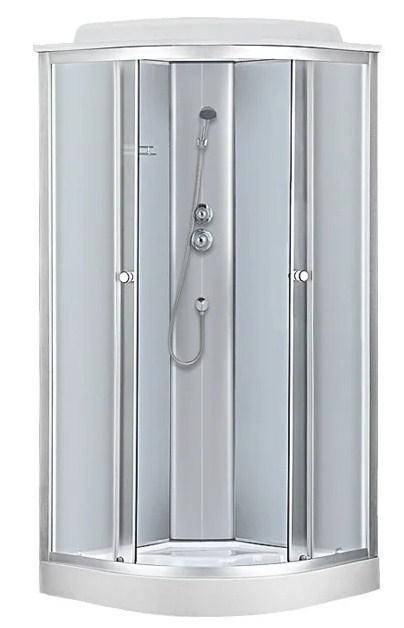 

Гидро бокс Sansa 6690A/15 90х90 см низкий поддон белая задняя стенка
