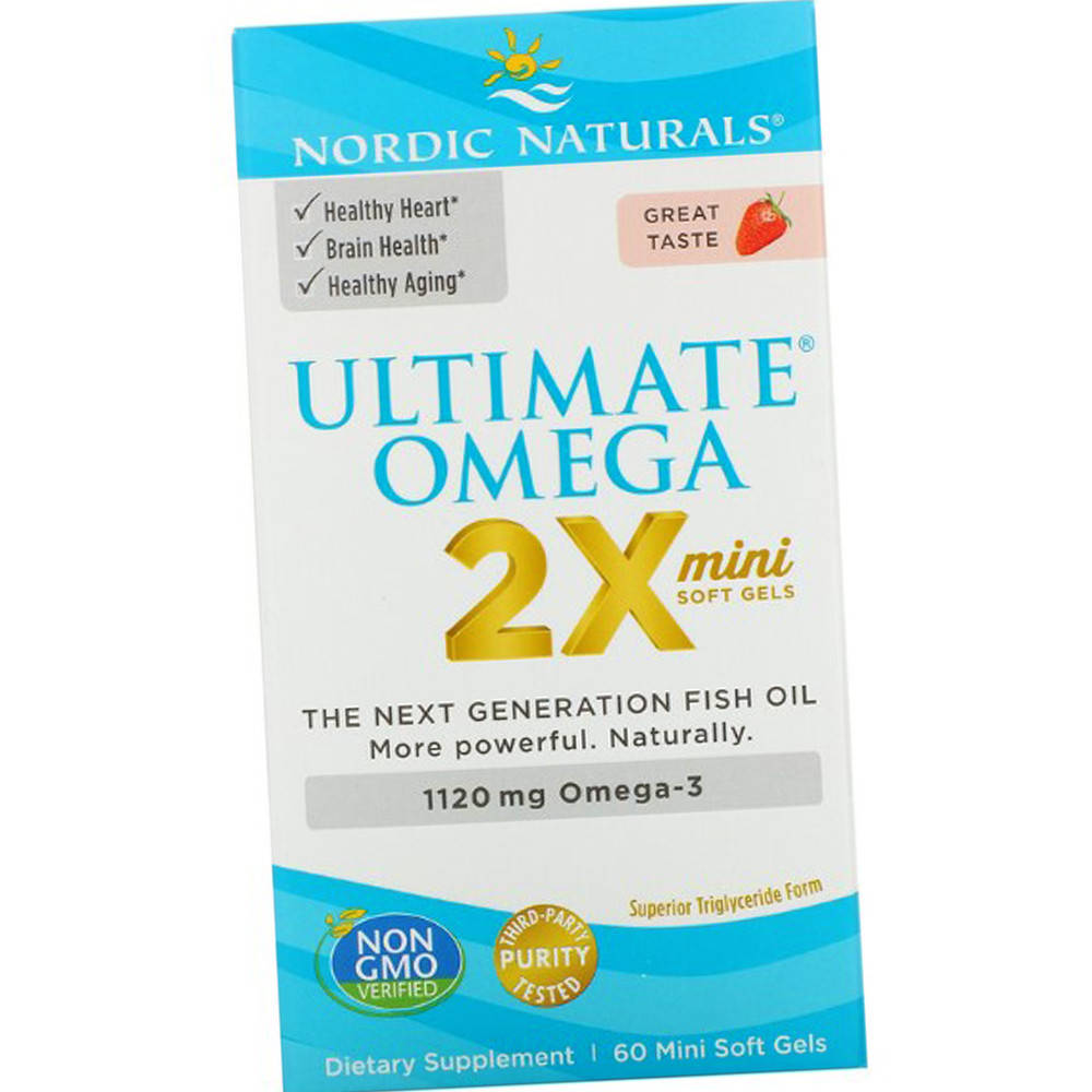 

Жирные кислоты Омега 3 Nordic Naturals Ultimate Omega 2X 1120 mg 60 мини капсул лимон
