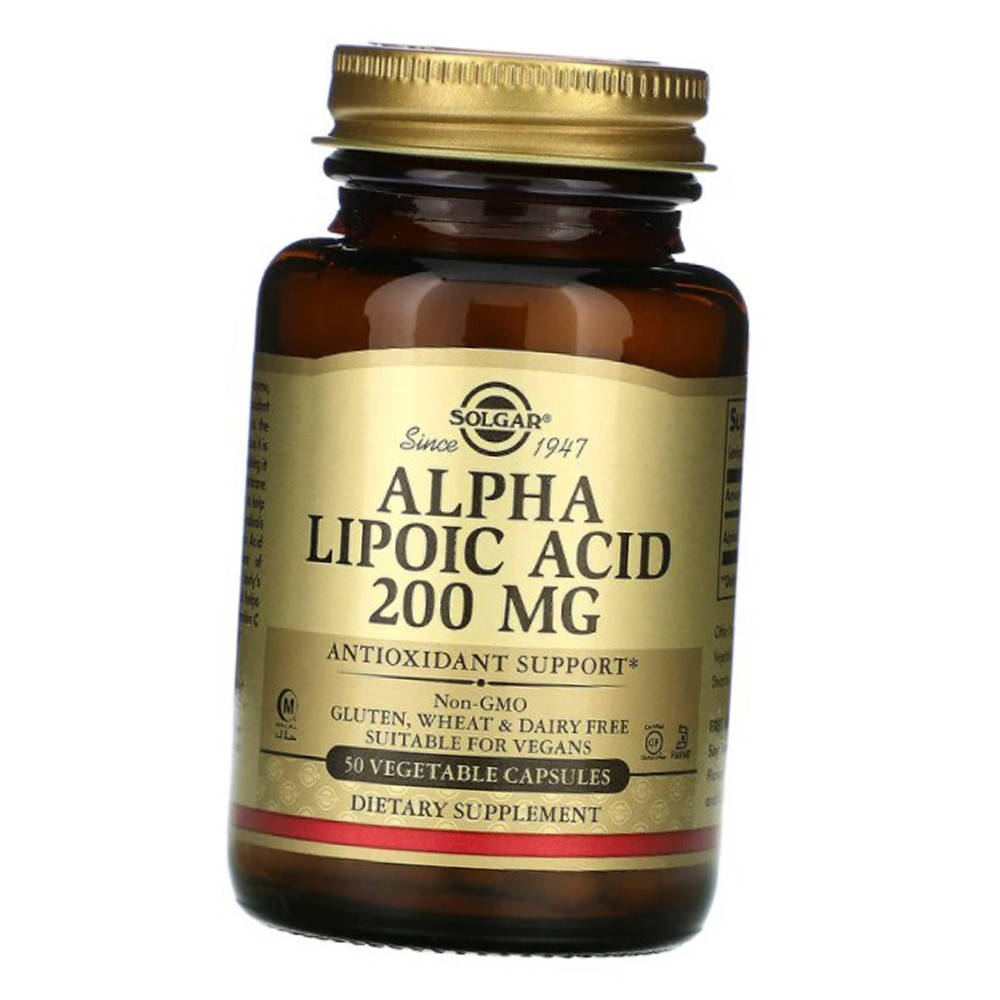 

Альфа-липоевая кислота Солгар Solgar Alpha Lipoic Acid 200 mg 50 капсул