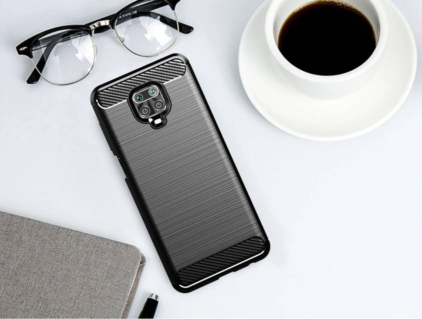 

Xiaomi Redmi Note 9 Pro / Xiaomi Redmi Note 9S / Xiaomi Redmi Note 9 Pro MAX. Резиновый чехол Carbon Fiber, Черный