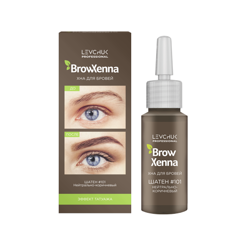 

Browxenna от Brow Henna. Хна для бровей. Нейтрально коричневый Шатен 101.