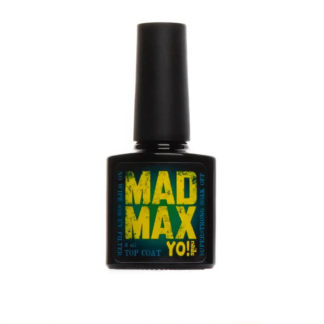 

Супер стойкий топ без липкого слоя Yo!Nails Mad Max с UV фильтром, 8 мл