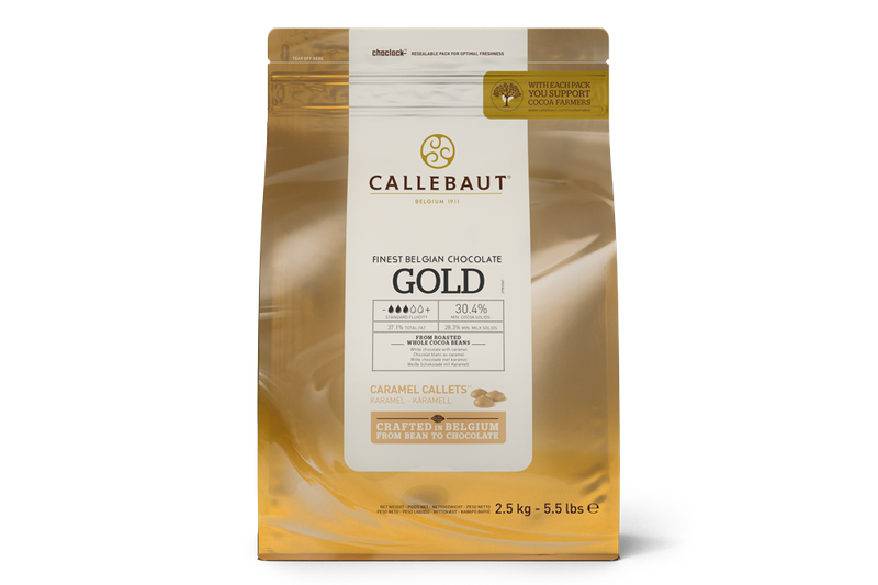 

Белый шоколад с карамелью "GOLD 30.4 % какао" 100 г, Callebaut