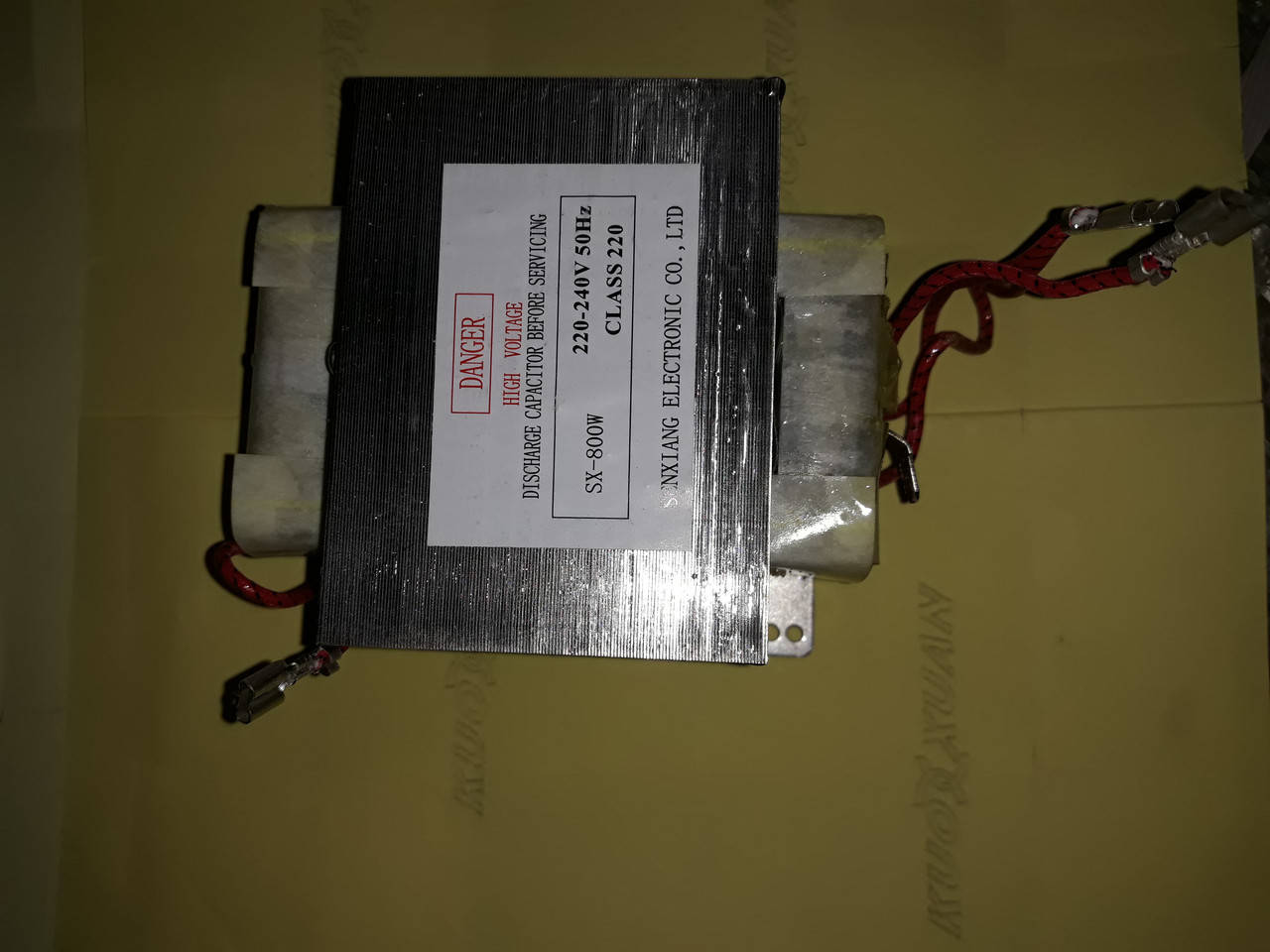 

Трансформатор высоковольтный для микроволновки SX-800W