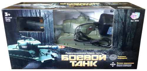 

Игрушка радиоуправляемая Танк с аккумулятором стреляет шариками 26 см А979