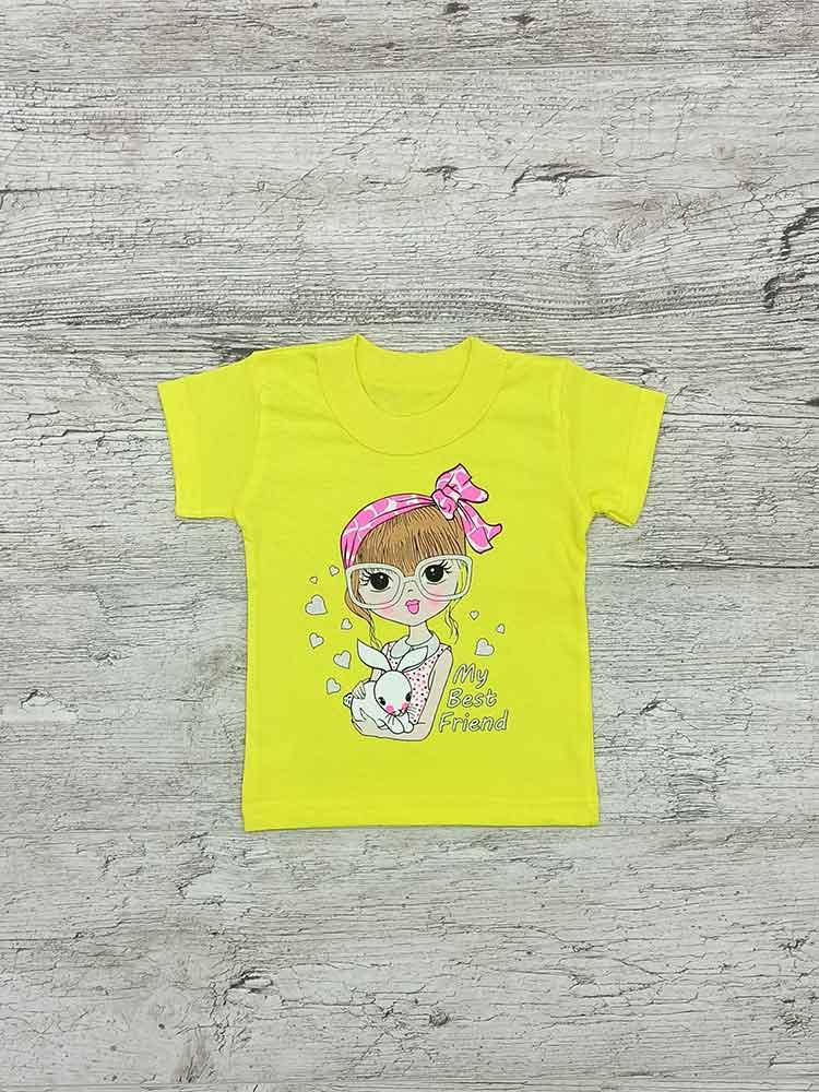 

Футболка для девочки желтая My Best Friend 00055, Желтый