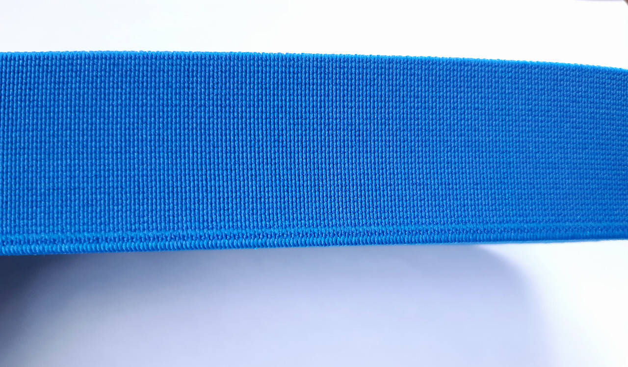 

Резинка для одежды широкая турецкая 3см васильковый ( голубой,, электрик ,синяя) плотная, Синий