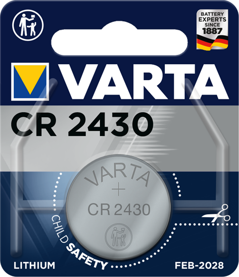 

Батарейка литиевая Varta CR2430 (Model 6430), 3V, блистер 1шт