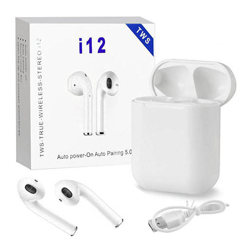 

Сенсорные беспроводные наушники i12 TWS, Белый