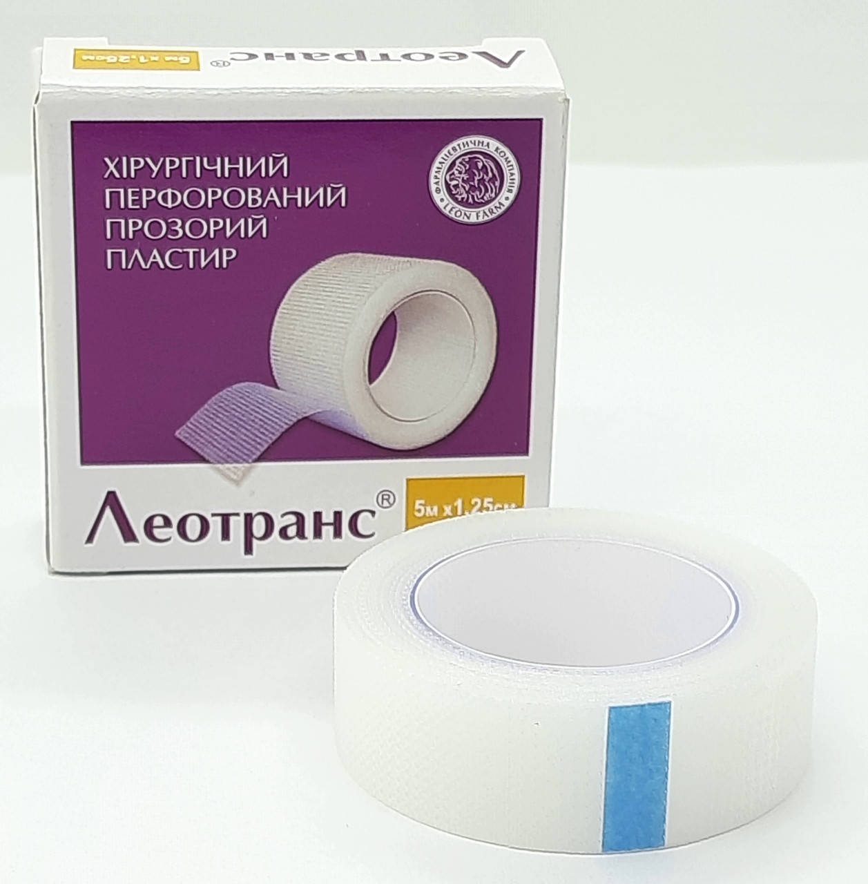 

Пластырь хирургический 5м*1,25 см Леотранс прозрачный, перфорированный/ Леон-Фарм