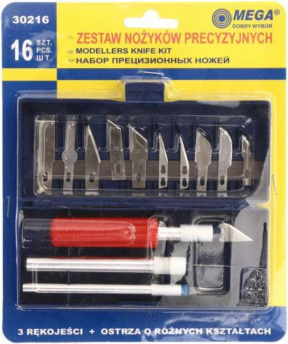 

Набор модельных ножей 16шт MEGA 30216