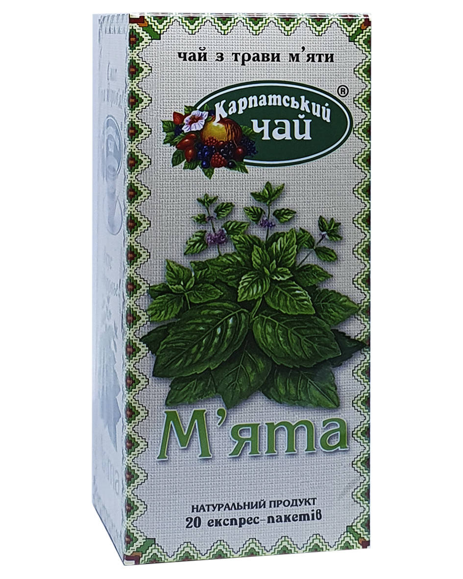 

Чай травяний в пакетиках М'ята Карпатський чай 20 шт х 1 г (1397)
