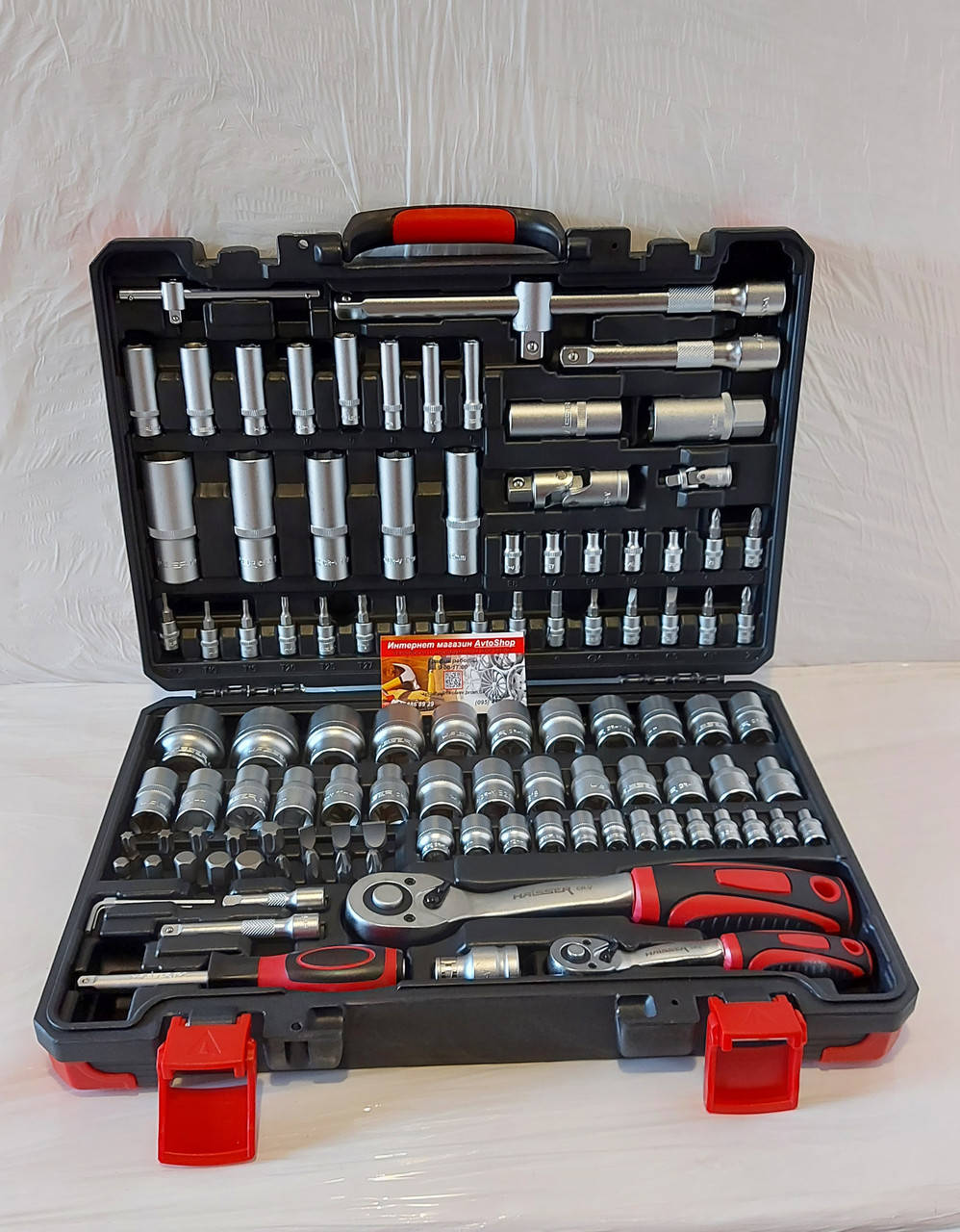 

Профессиональный набор инструментов 1/2", 1/4", 108 предм. Haisser 70178