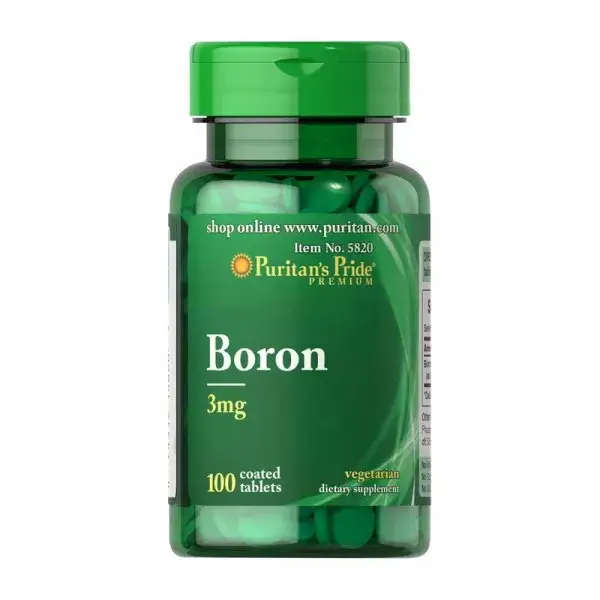 

Бор Puritan's Pride Boron 3 mg 100 tabs