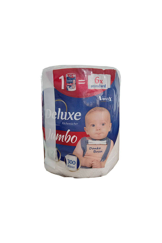 

Полотенца бумажные voxxx deluxe jumbo двухслойный, 60 м (300 отрывов)
