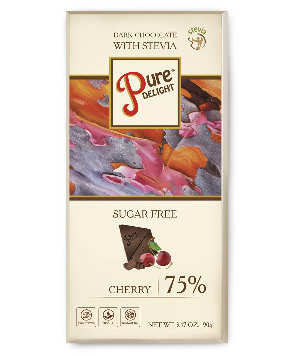 

Шоколад черный Стевиясан Pure Delight 75% с вишней и ацеролой без сахара 90 г