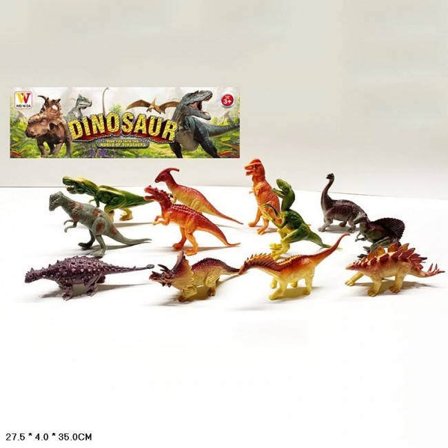 

Фигурнки животные динозавры 12 шт. 2061B