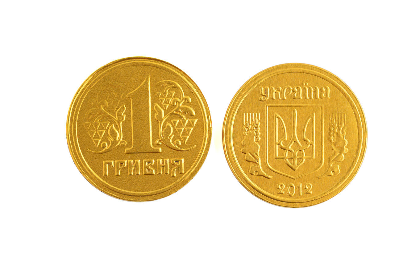 

Монетки из шоколадной глазури "Гривна" (1,5 кг)