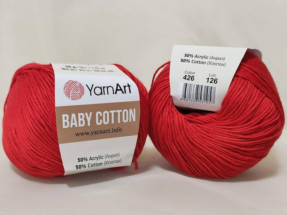 

YarnArt Baby Cotton 426 красный