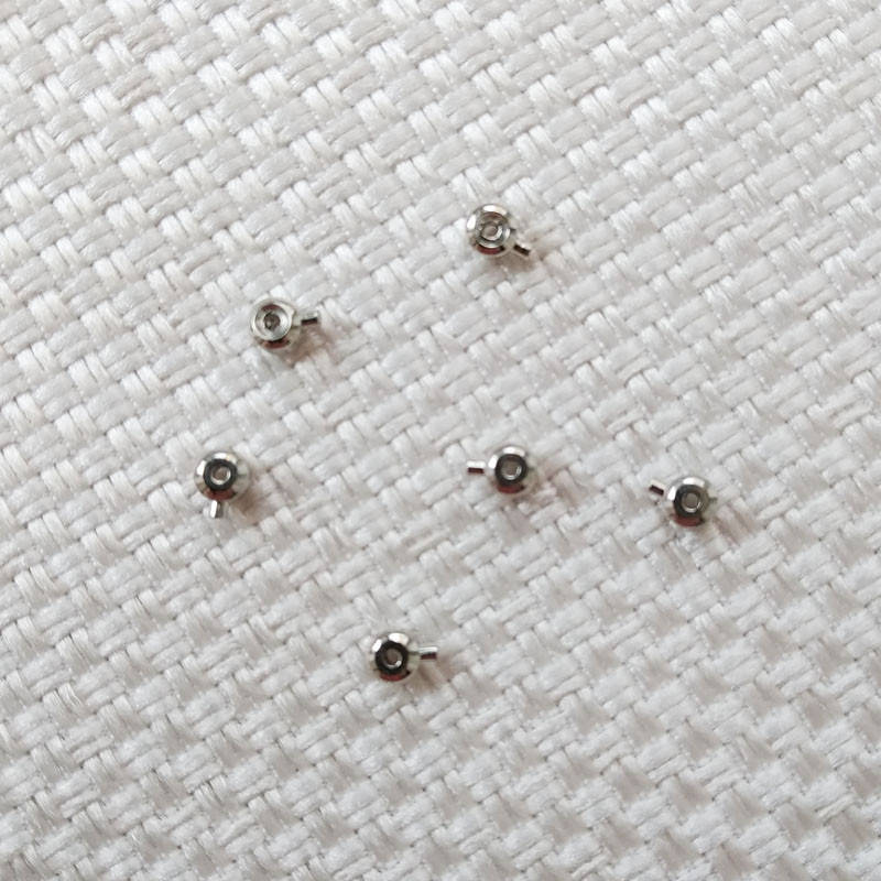 

Кримпы "2 в 1", родиевое покрытие