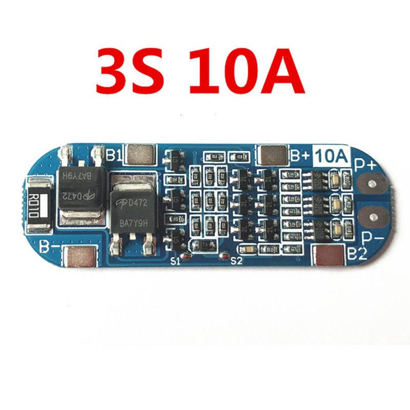 

BMS/PCM Контроллер (плата защиты,защита) 3S Li-Ion 18650 12.6V 10A (HX-3S-FL10A-A)