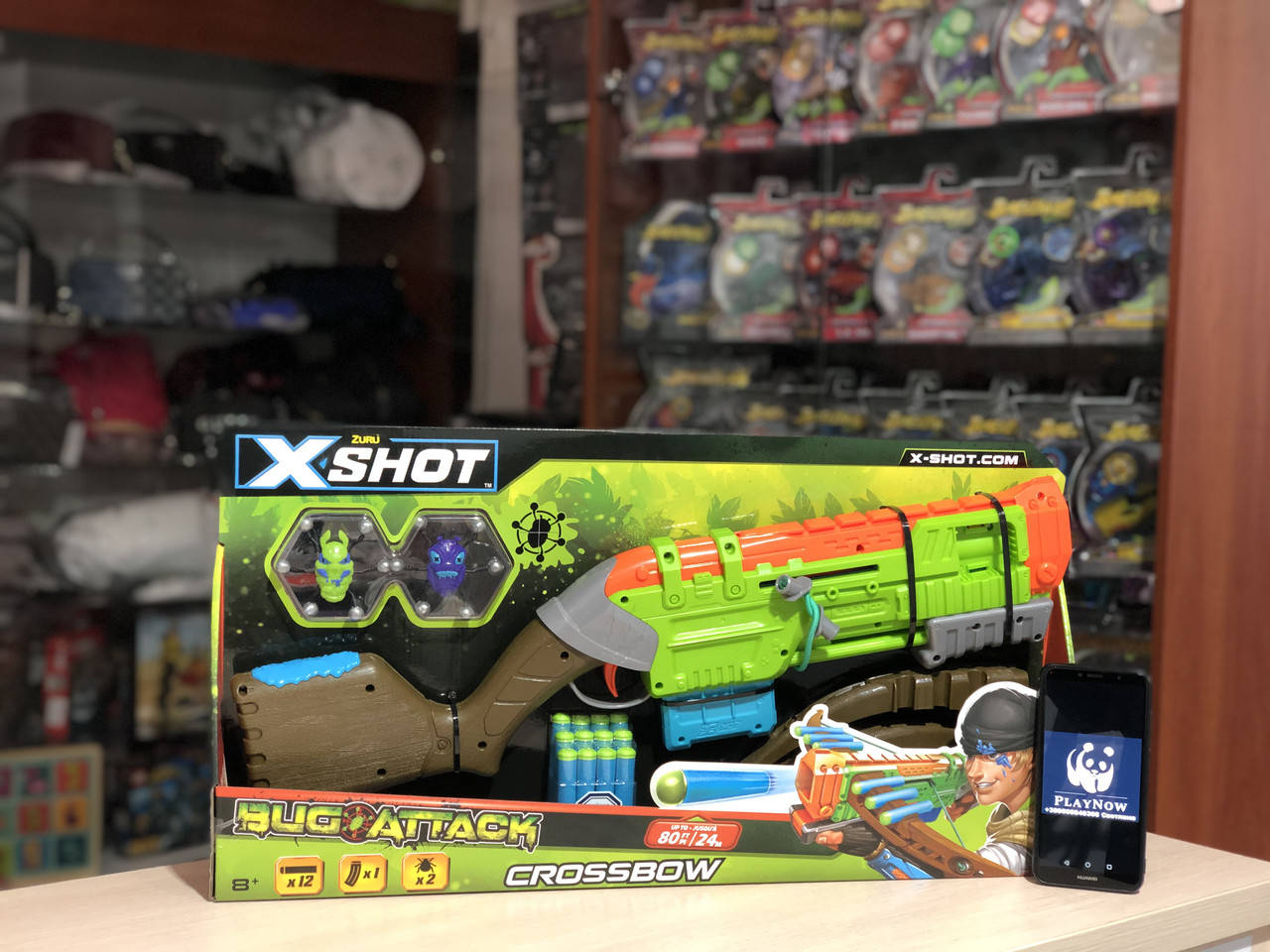 

Скорострельный бластер, пистолет X-Shot Crossbow Огонь по жукам 2 жука + 12 патронов Zuru