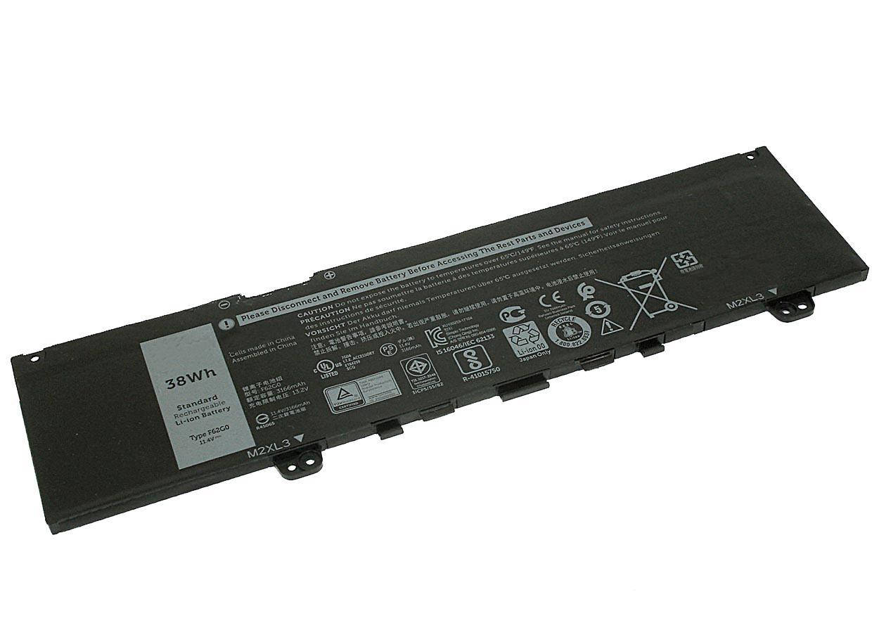 

Аккумулятор для ноутбука Dell F62G0 Inspiron 5370 11.4V Black 3166mAh Orig, Черный