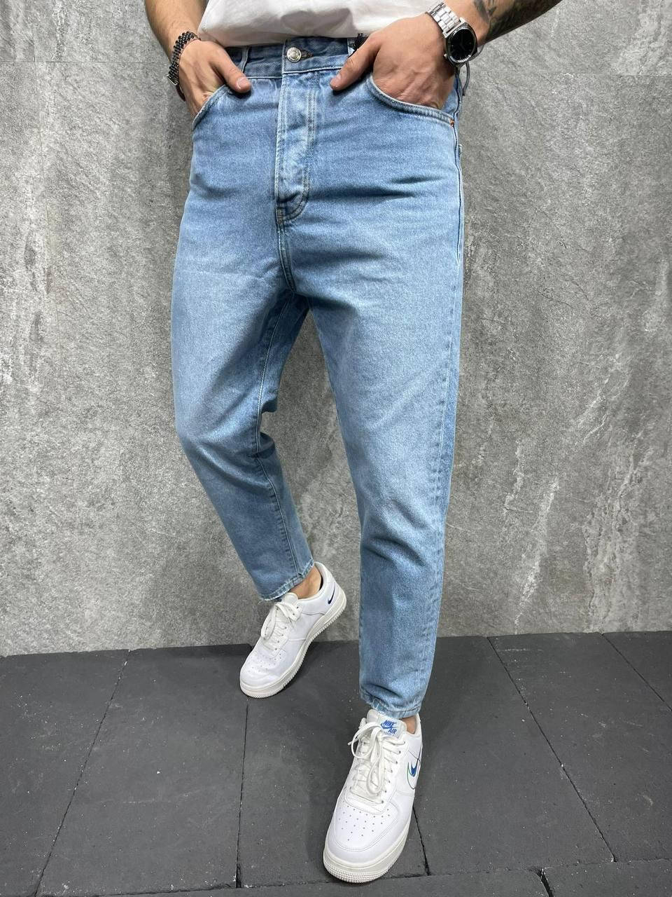 

Мужские голубые джинсы свободного кроя коттон, Турция