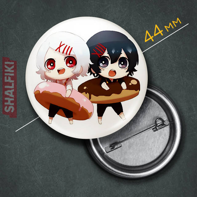 

"Чиби Дзюдзо Судзуя (Токийский гуль / Tokyo ghoul)" значок круглый на булавке Ø44 мм