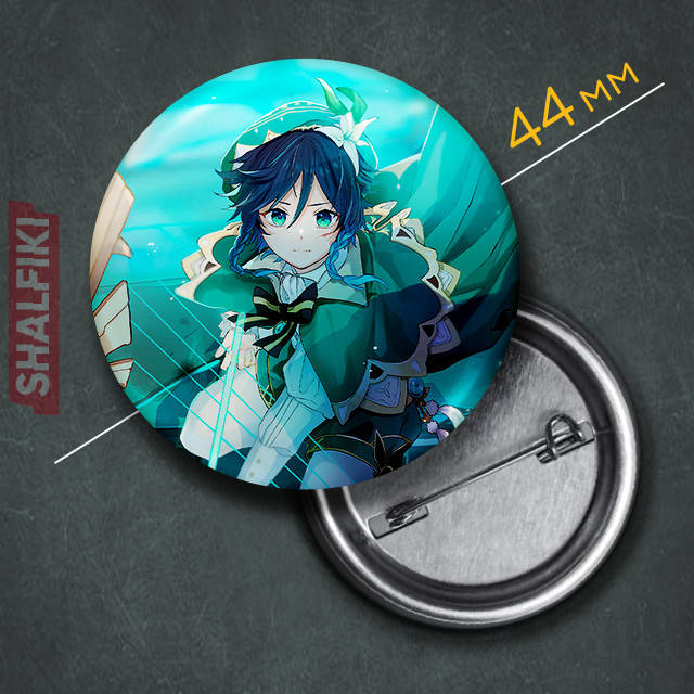 

"Венти (Геншин / Genshin)" значок круглый на булавке Ø44 мм