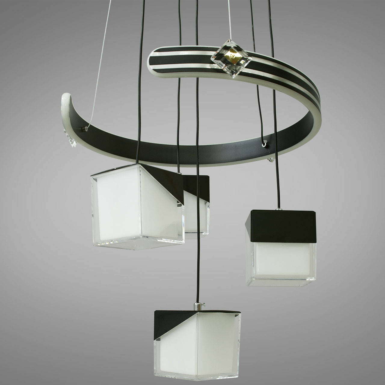 

Подвесная светодиодная люстра 90 Вт D-3914/4BK, Белый