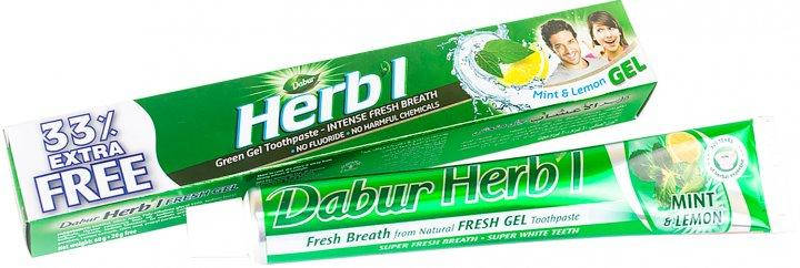 

Зубная паста Dabur Herb'l Свежий гель Мята и Лимон 60 г + 20 г