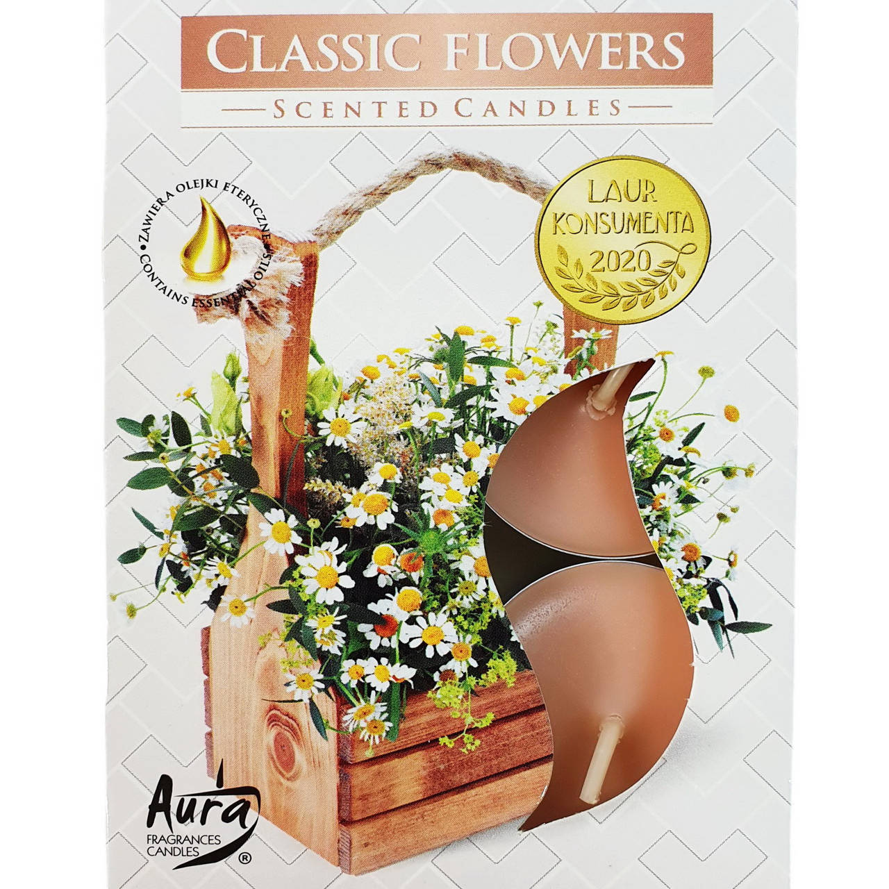 

Свеча таблетка ароматическая Classic Flowers, Bispol. В наборе 6 штук. Польша., Кофе с молоком