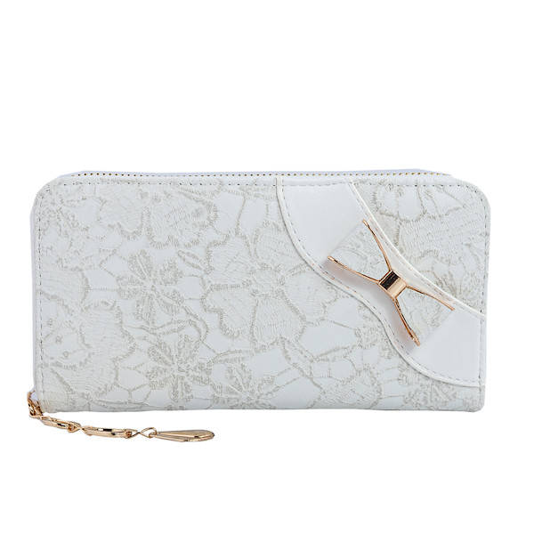 

Кошелек женский на молнии, из качественной экокожи от от ТМ Romina в белом цвете / A380-16 / 19*2*10, Белый
