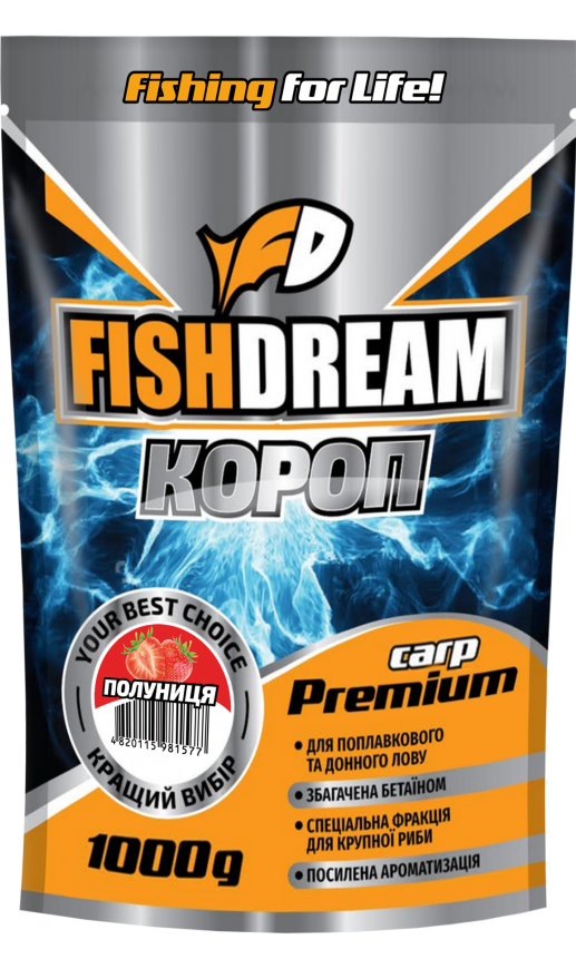 

Прикормка Fish Dream Premium Карп Клубника