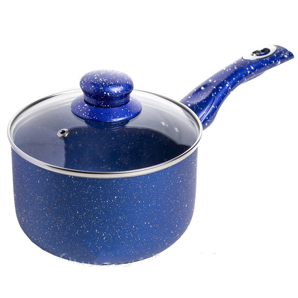 

Сотейник с крышкой STENSON мраморная крошка 20 х 9 см (MH-2759) Синий